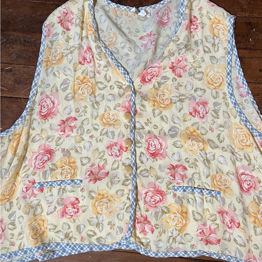 2 pc. Floral Vest and Skirt | Jones New York - Picture 2 of 7